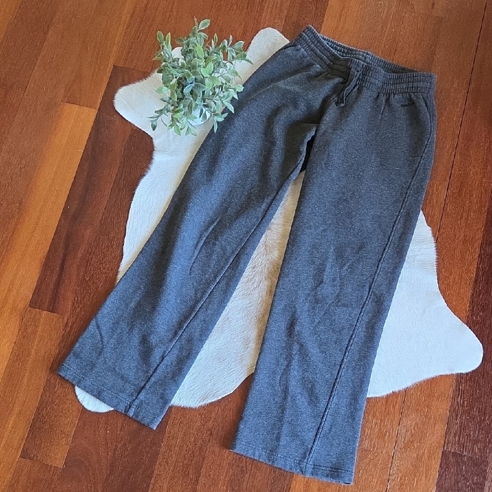Men's REEBOK Gray Lounge Wide Leg Sweatpants S